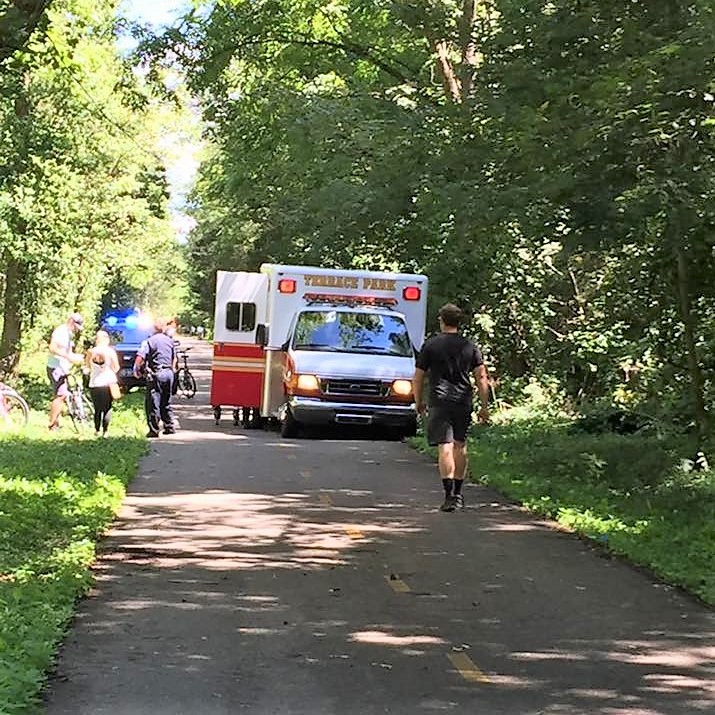 2016.08.21 emergency veh on trail half mi S of NewSt. ToddIngram